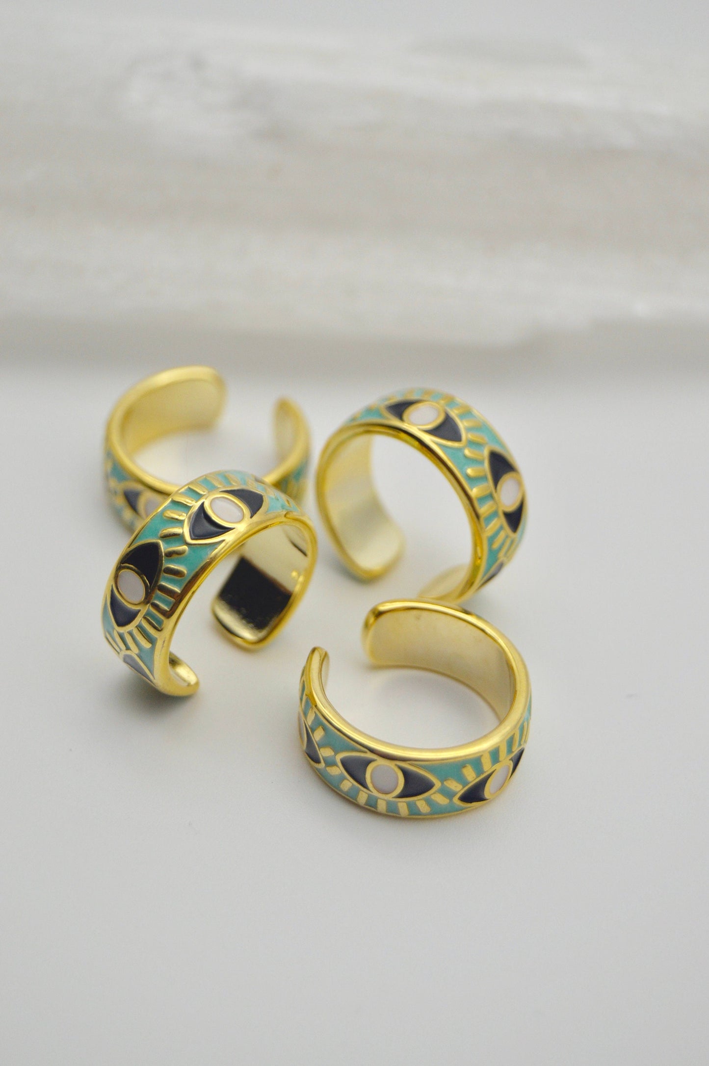 Evil Eye Ring Blue