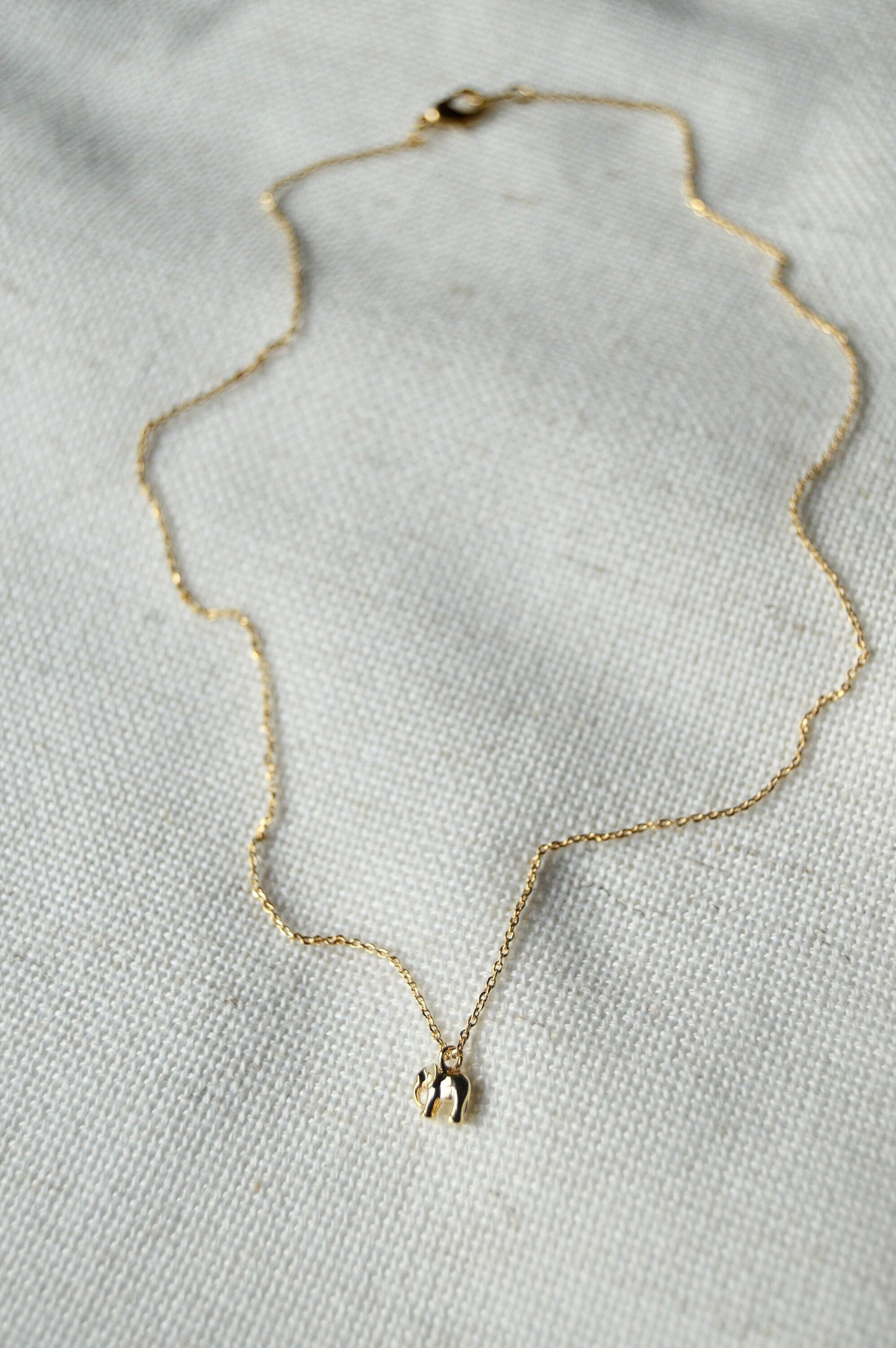 Elephant Necklace Flatlay