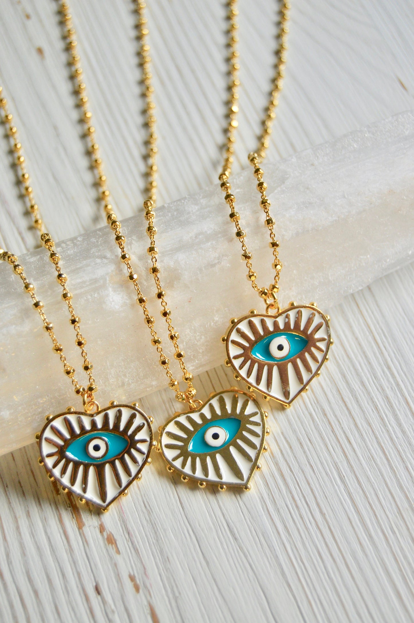 Evil Eye Heart Necklace Group