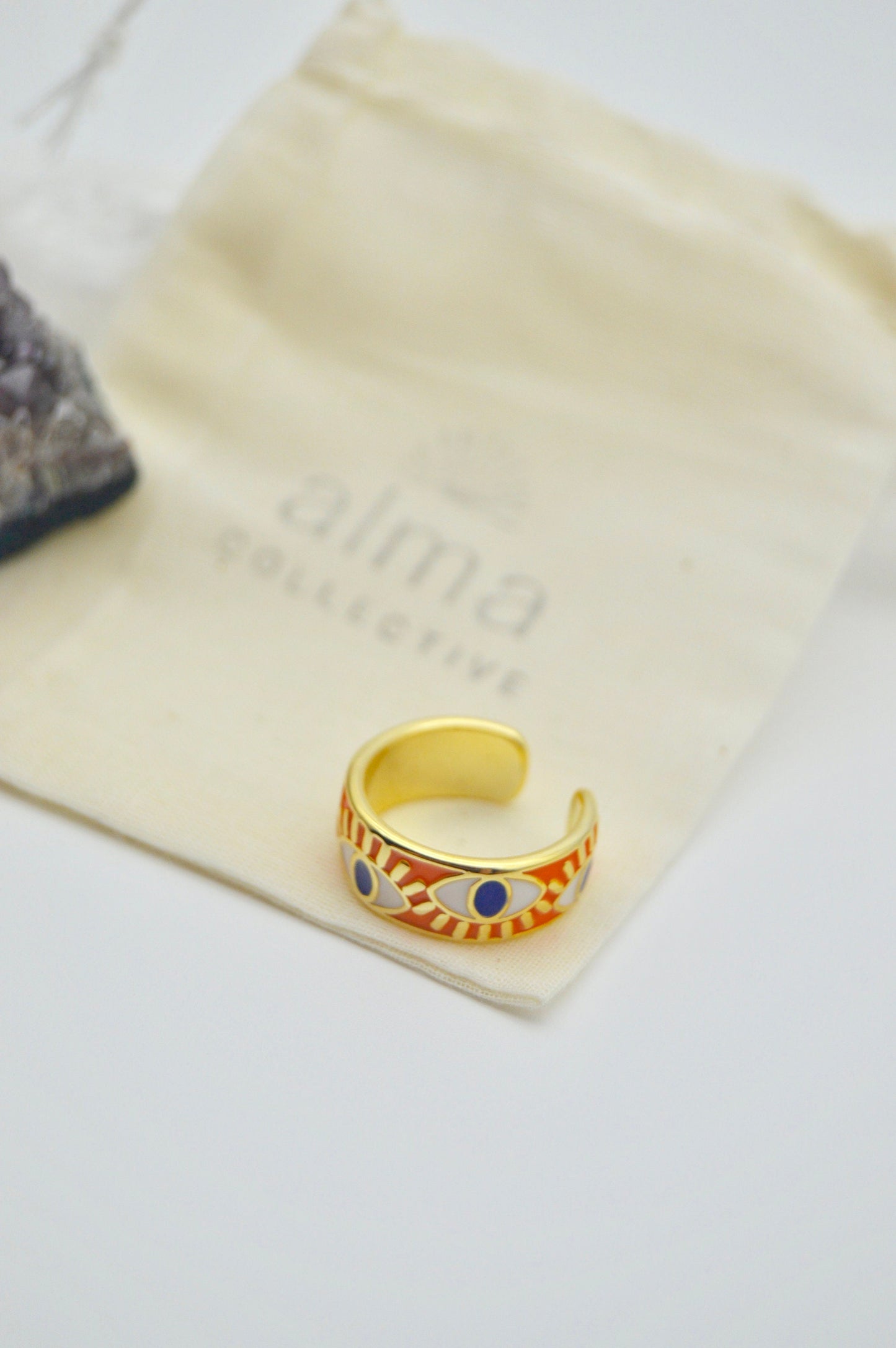 Evil Eye Ring Orange