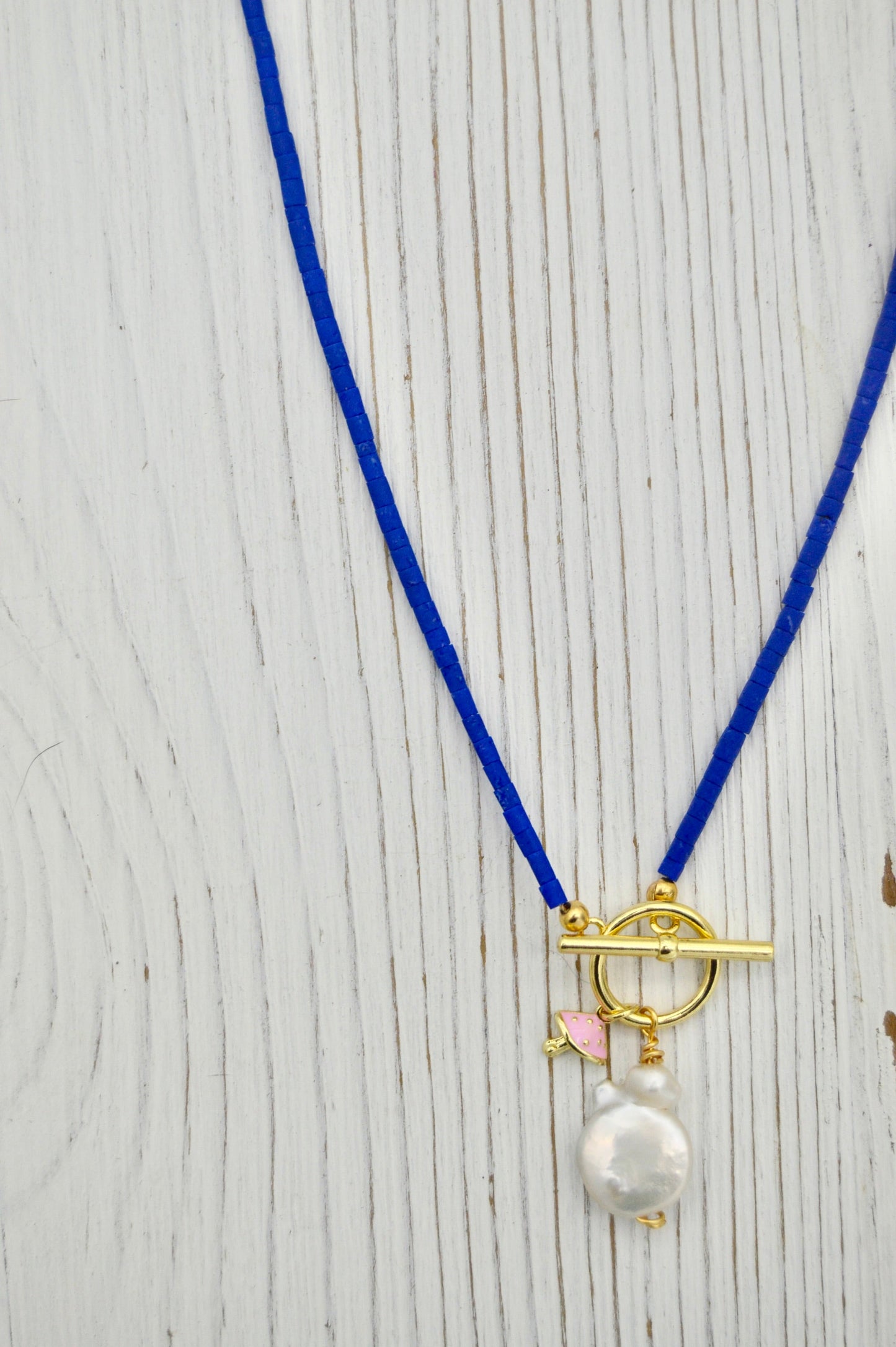 The Elara Pearl Mushroom Necklace Alma Collective