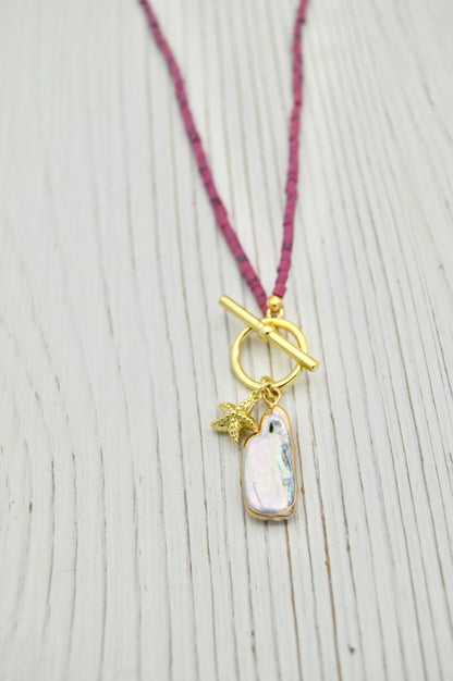 The Lorelei Pearl Starfish Necklace Alma Collective