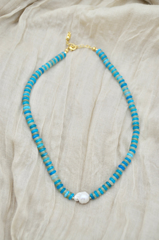 The Brisa Beaded Pearl Necklace Alma Collective
