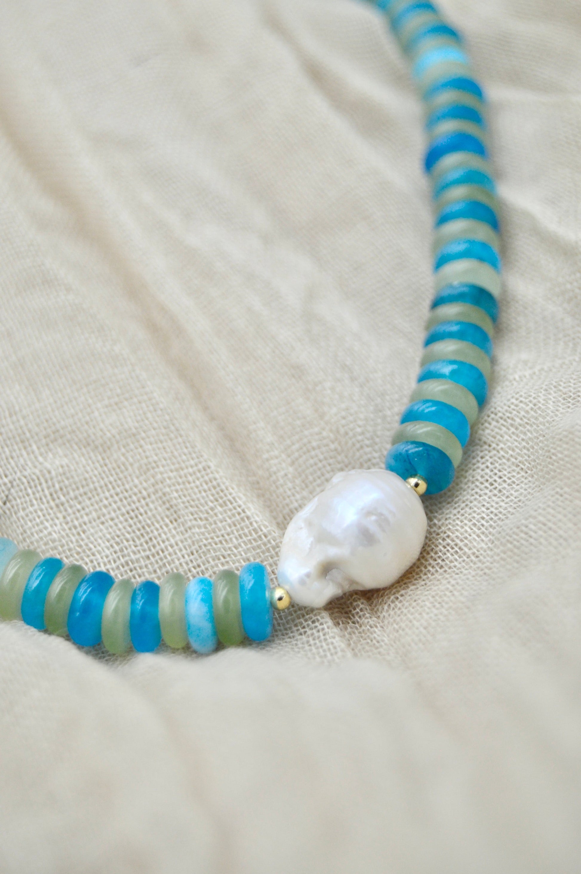 The Brisa Beaded Pearl Necklace Alma Collective