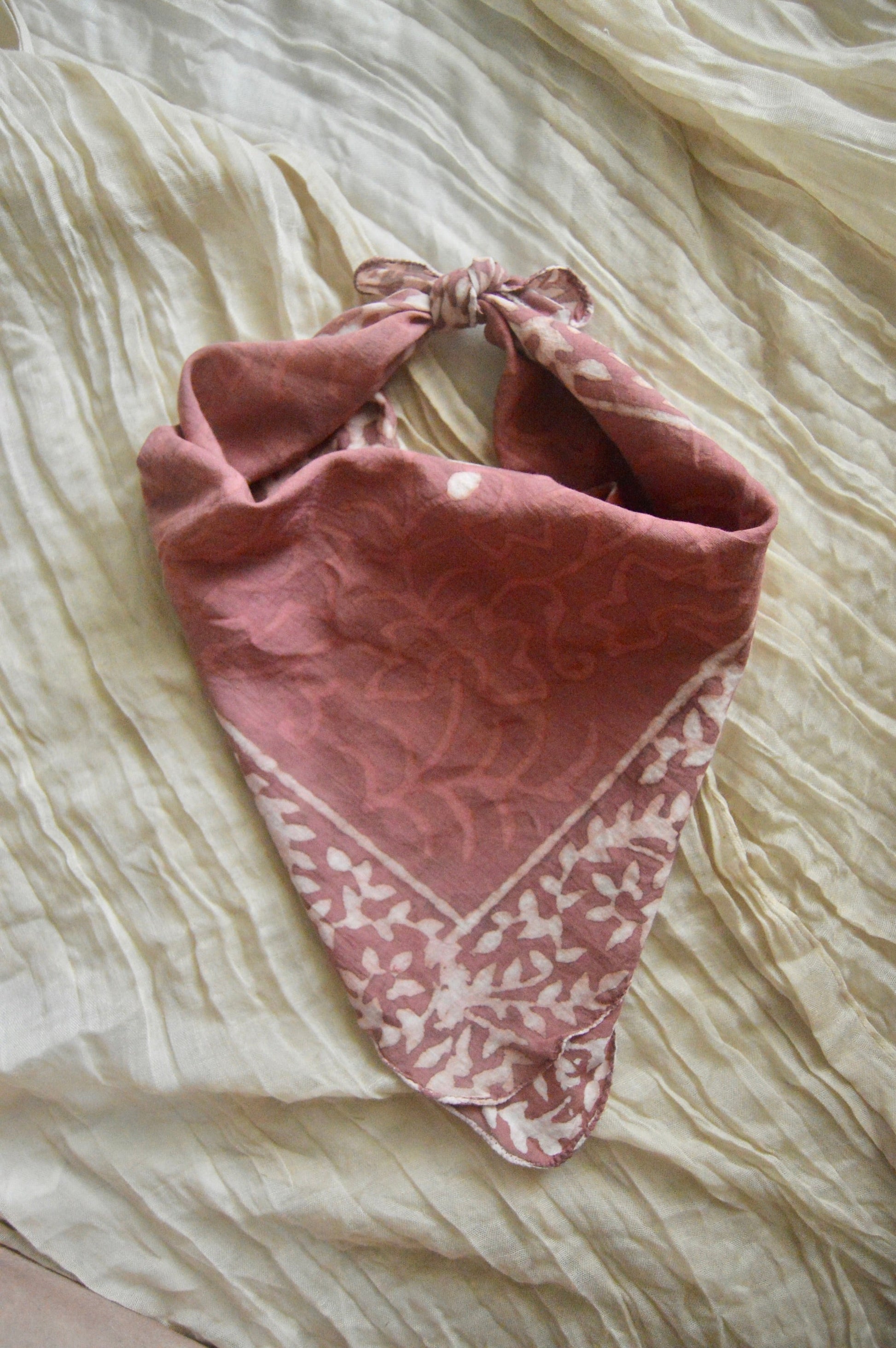 The Chianti Block Printed Cotton Bandana My Store