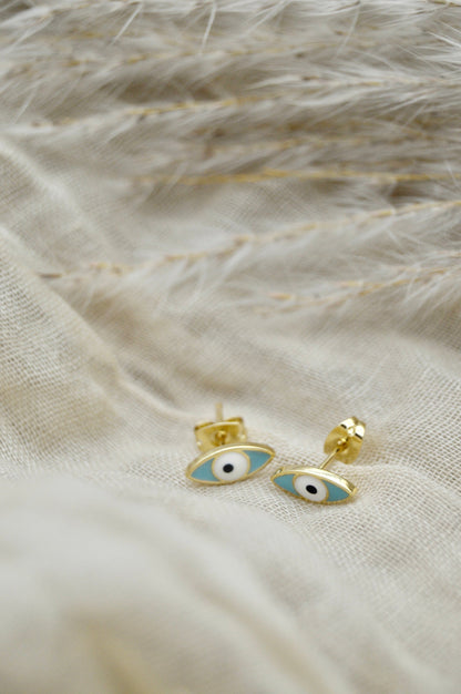 The Ojo Evil Eye Stud Earrings Alma Collective