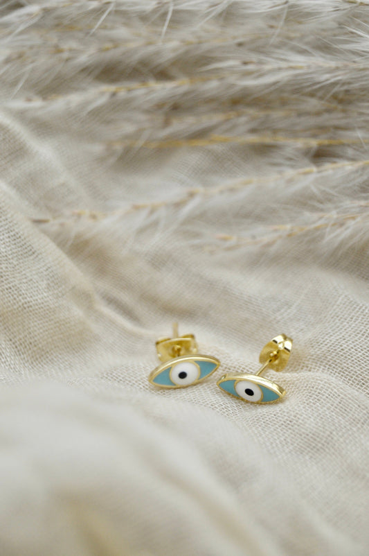 The Ojo Evil Eye Stud Earrings Alma Collective