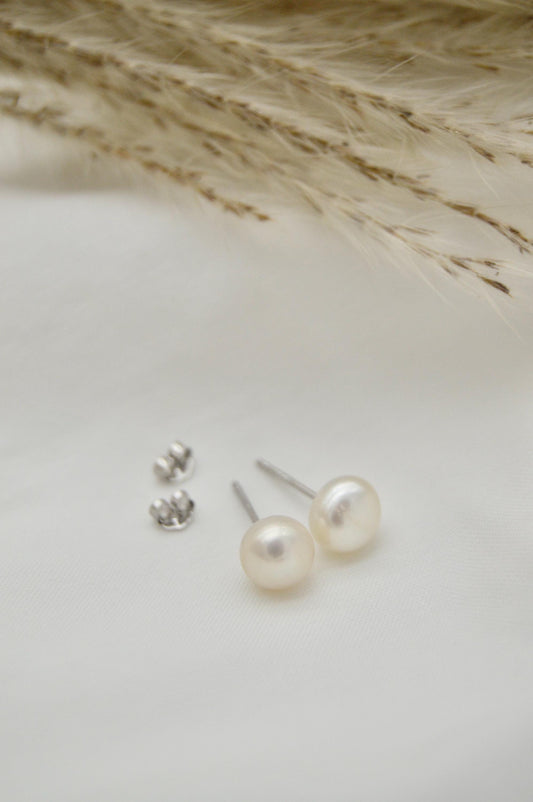 Baroque Pearl Stud Earrings