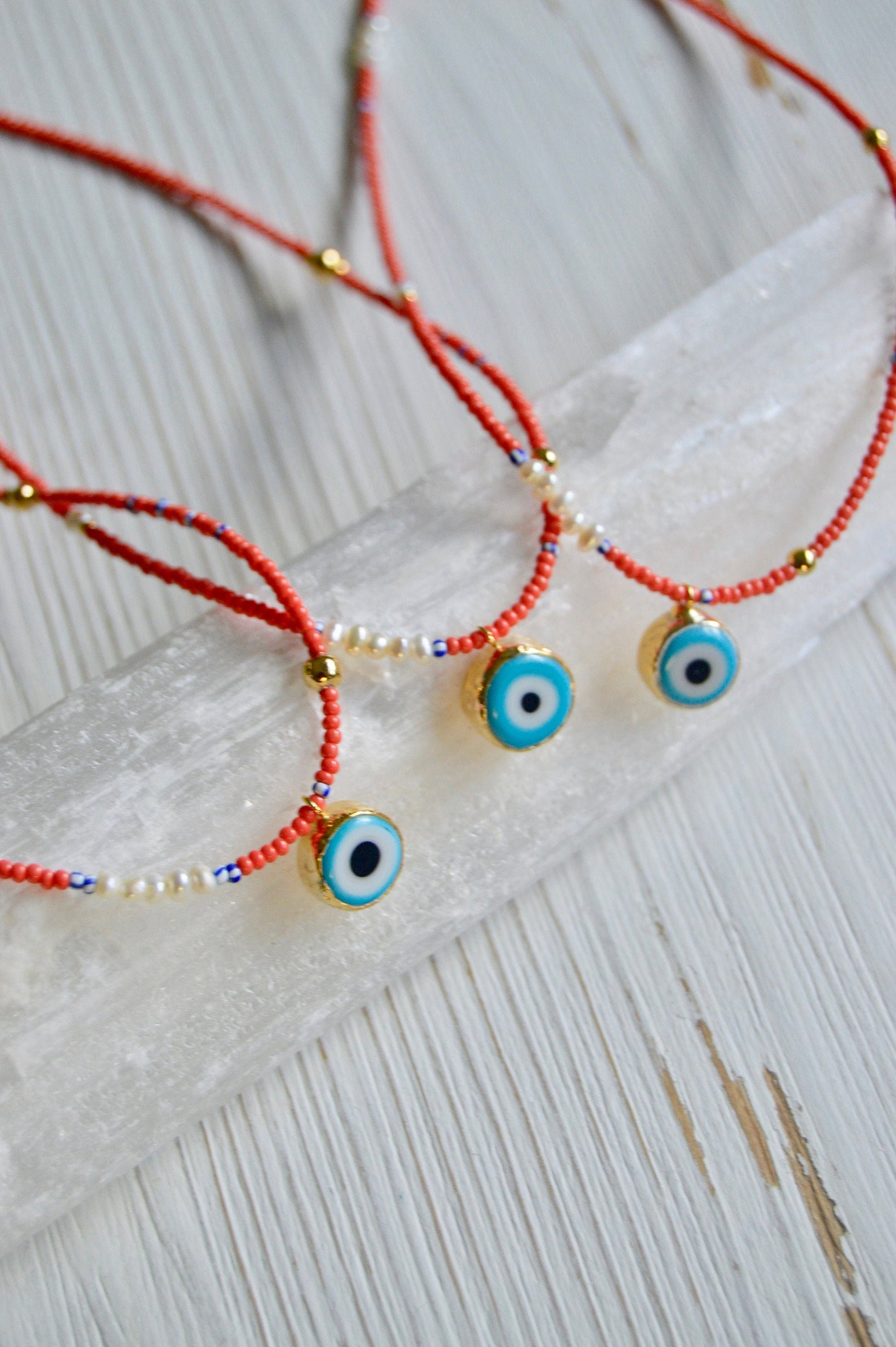 Evil Eye Beaded Necklace Group