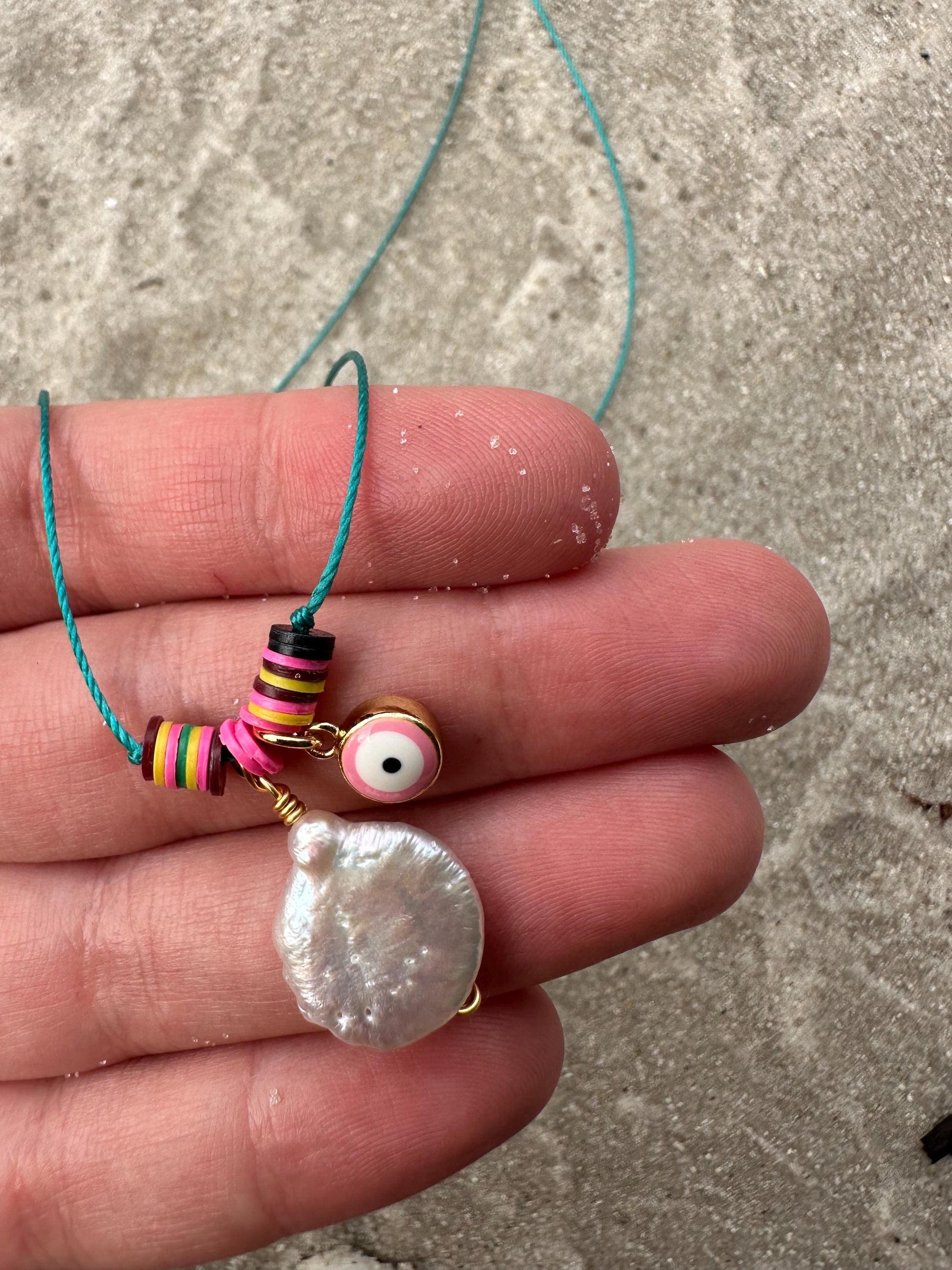 Evil Eye String Necklace Pendant