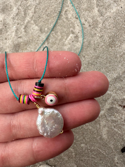 Evil Eye String Necklace Pendant
