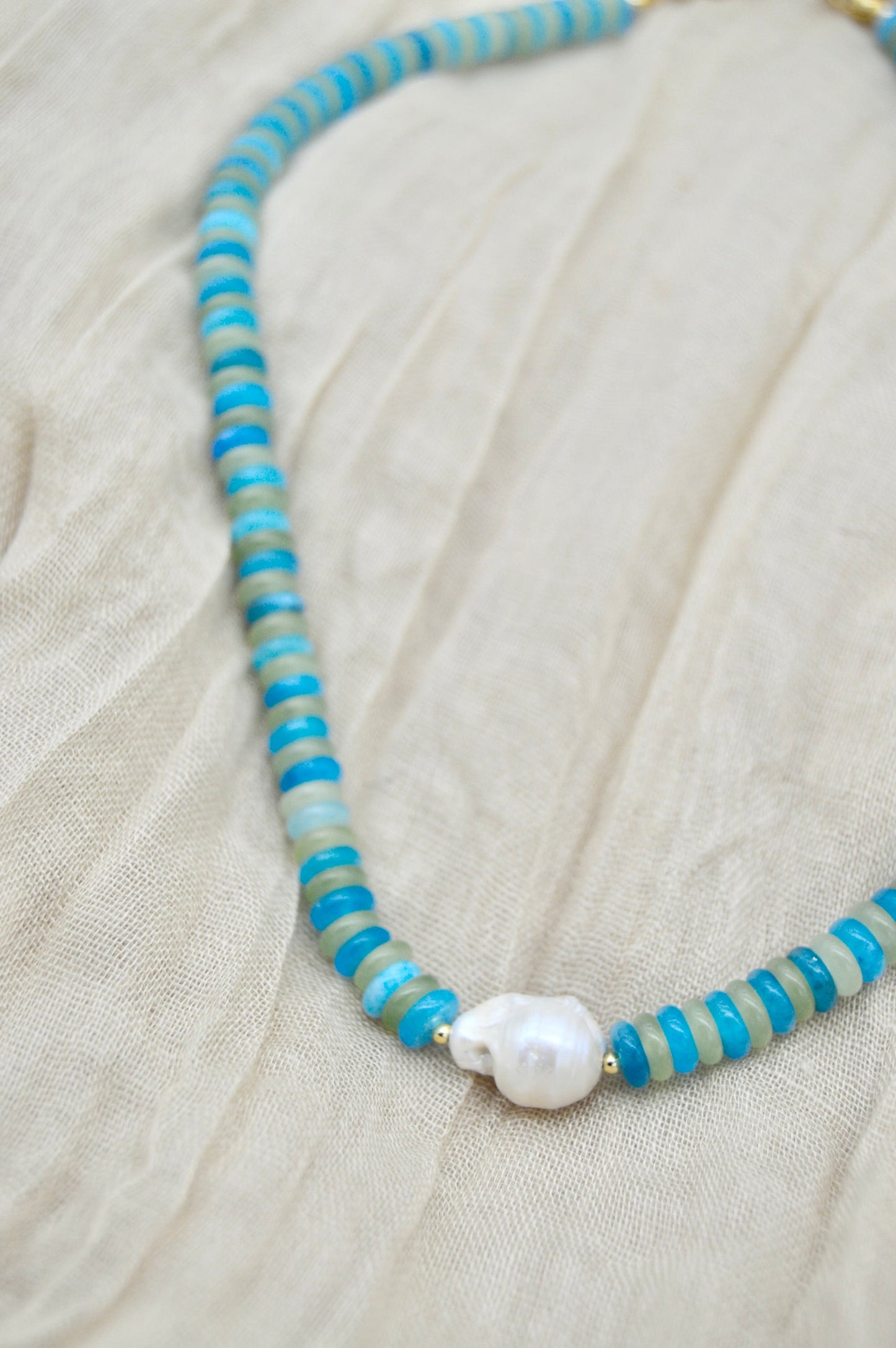 The Brisa Beaded Pearl Necklace Alma Collective