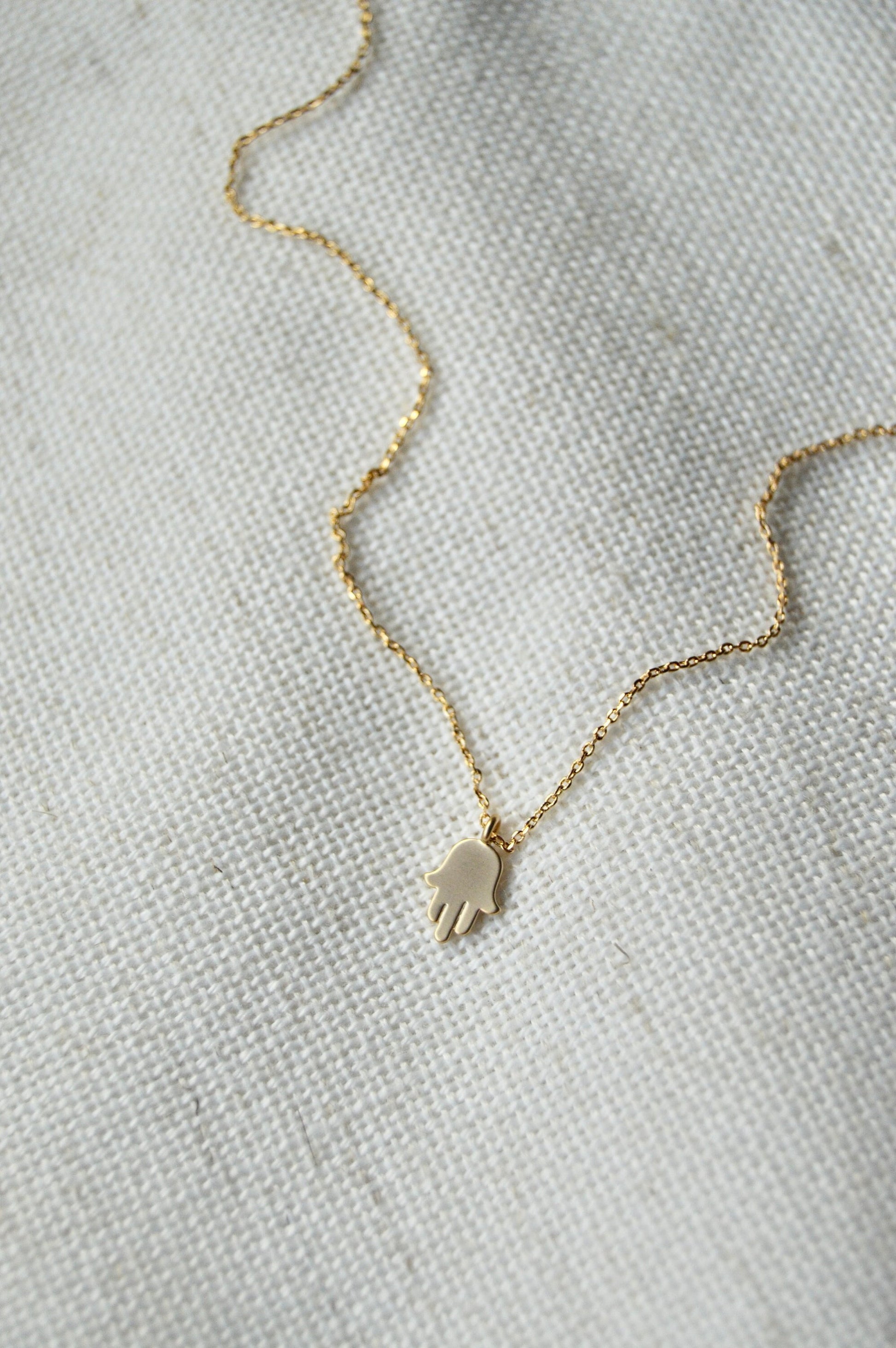 Hamsa Necklace Flatlay