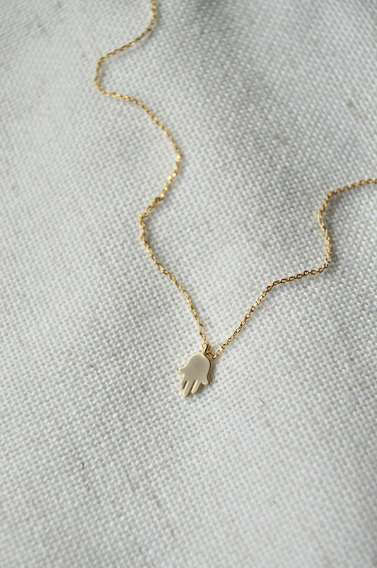 Hamsa Necklace Flatlay