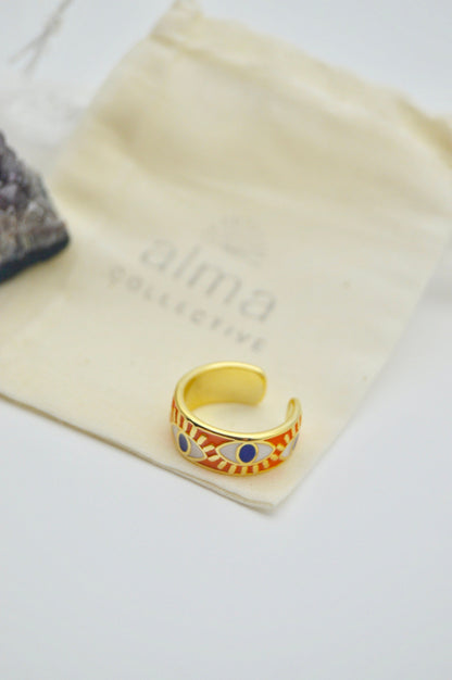 Evil Eye Ring Orange