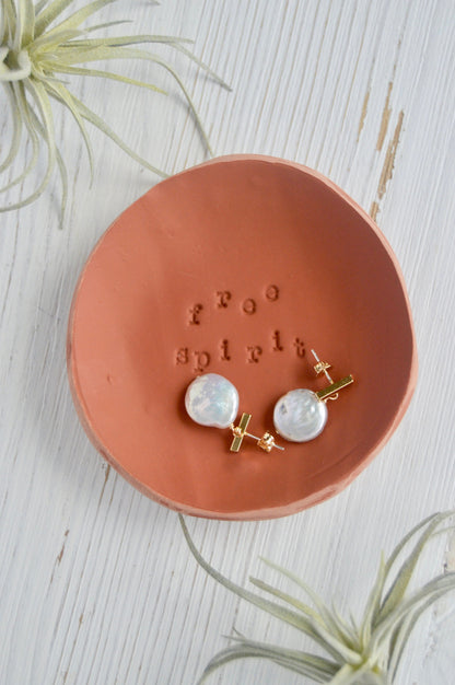 Pearl Coin Earrings Storage