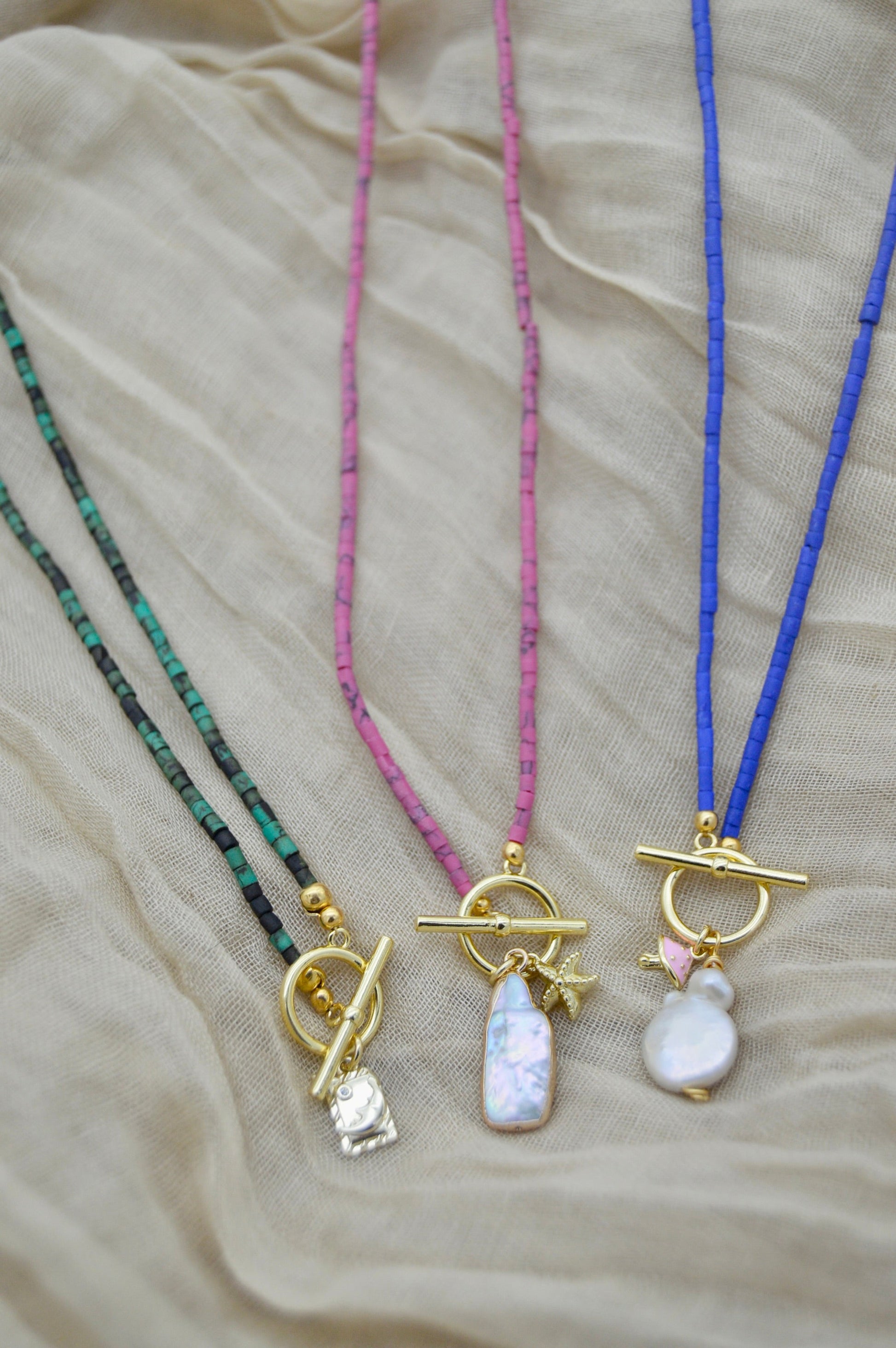 The Elara Pearl Mushroom Necklace Alma Collective