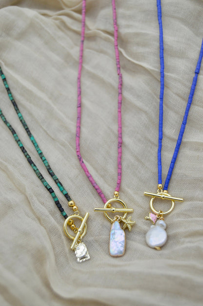 The Elara Pearl Mushroom Necklace Alma Collective