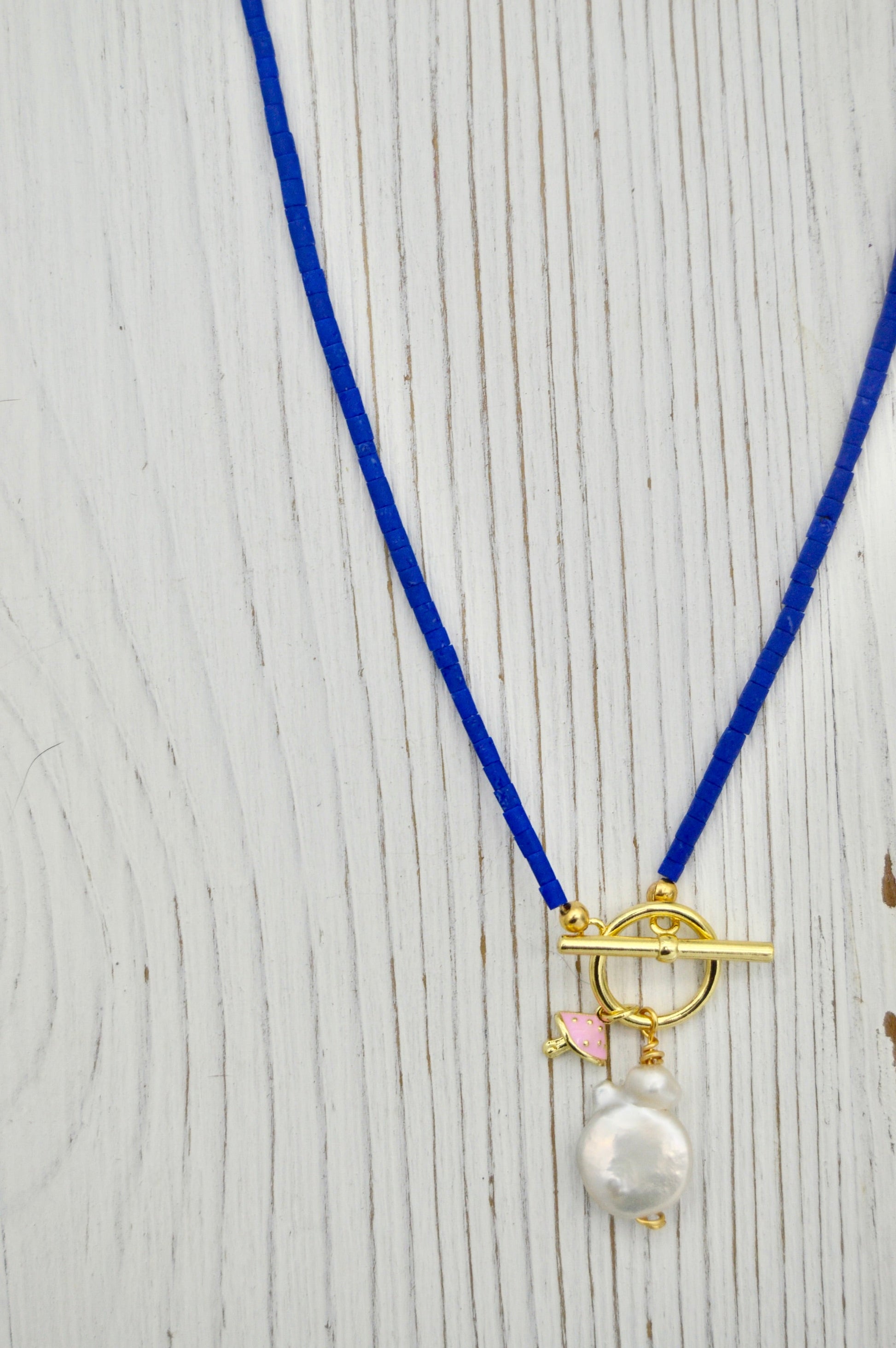 The Elara Pearl Mushroom Necklace Alma Collective