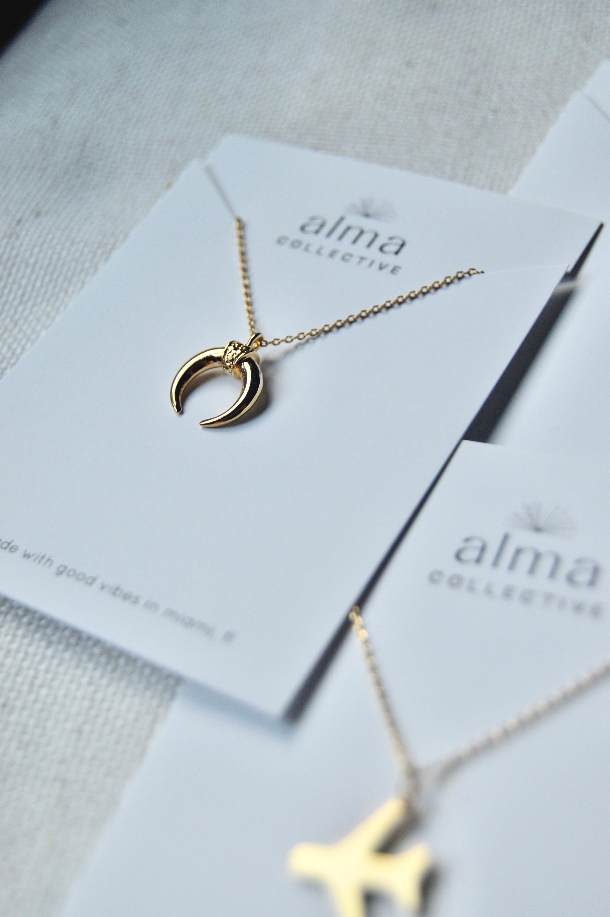 Tiny Crescent Necklace Packaging