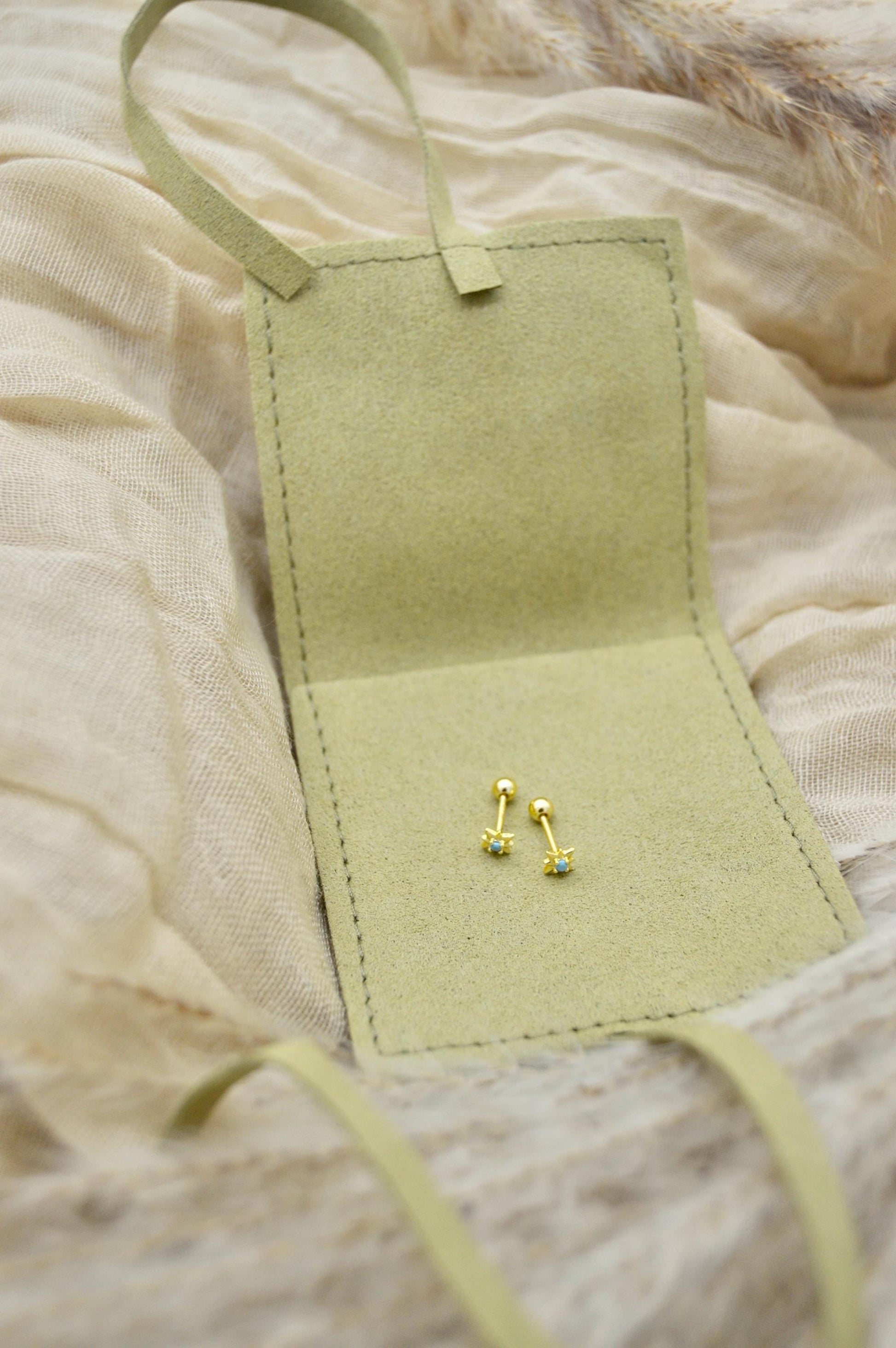 Turquoise Star Stud Earrings Packaging