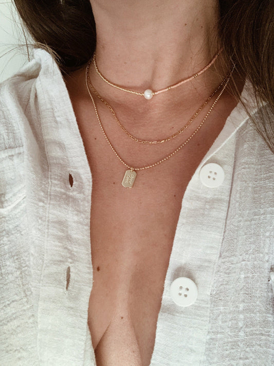 The Cove Pearl & Seed Bead Necklace Alma Collective