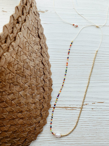 The Cove Pearl & Seed Bead Necklace Alma Collective